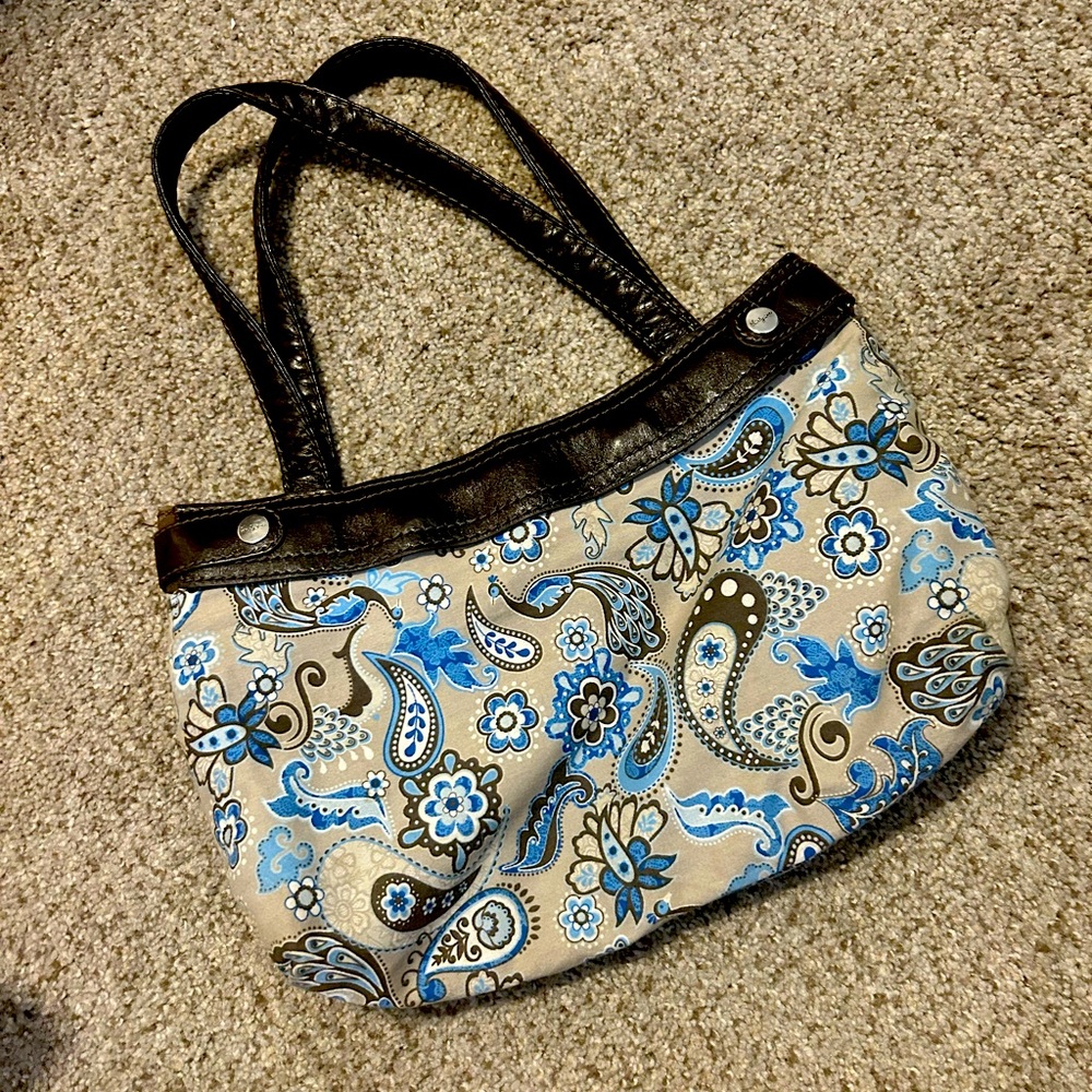Thirty-One Skirt Purse with Peacock Paisley Skirt